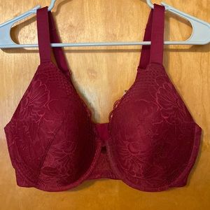 Full Coverage 38DD Ambrielle Bra Maroon Lace